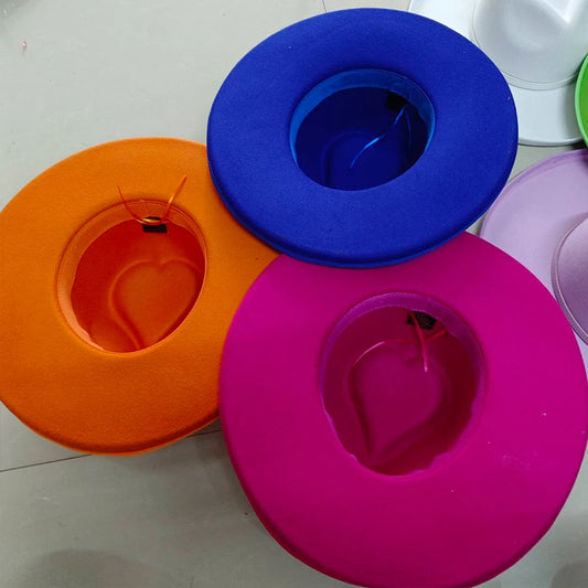 Fedora Hat for Women/Men Luxury Big brim Panama Jazz Hat Heart Top Design Classic Gentleman Elegant Hat Wholesale