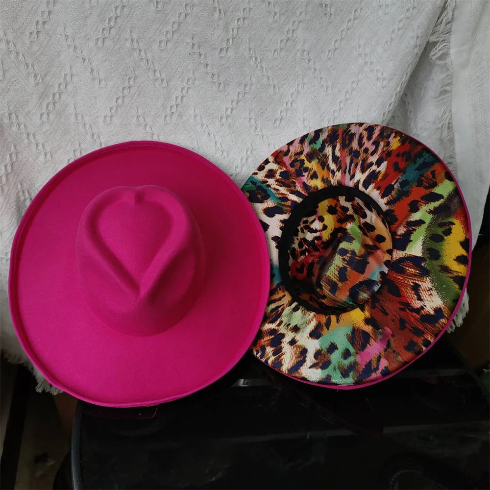 Fedora Hat for Women/Men Luxury Big brim Panama Jazz Hat Heart Top Design Classic Gentleman Elegant Hat Wholesale