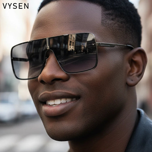 Fashion Oversized Square Sunglasses Big Frame 2026 Luxury Brand Design Metal Frame Sunglasses Retro Shades Eyewear