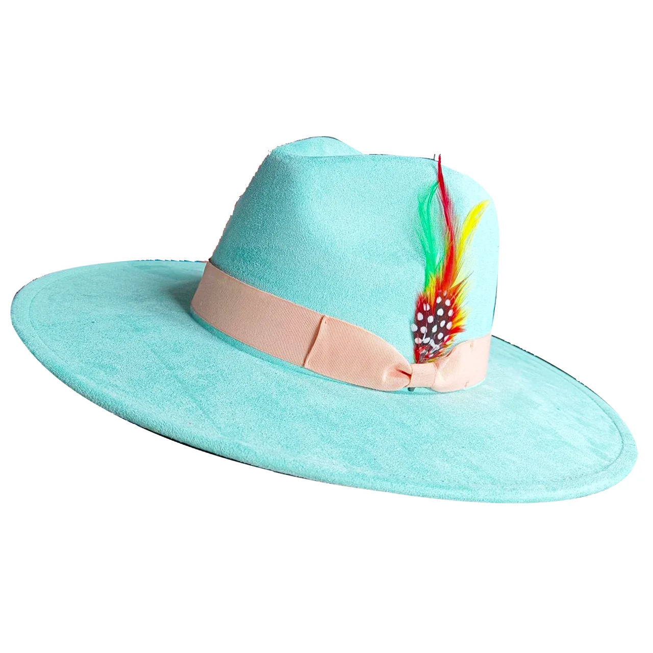 Suede fedora hat heart top 9.5cm brim feather accessories wide brim jazz hat men and women panama hat  sombrero mujer gorras