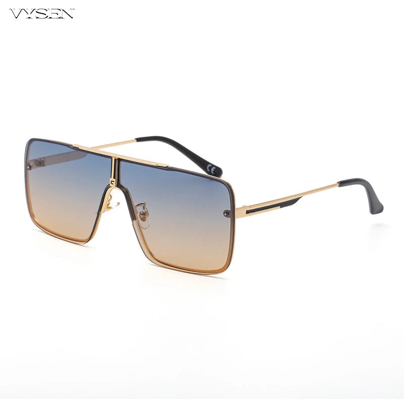 Fashion Oversized Square Sunglasses Big Frame 2026 Luxury Brand Design Metal Frame Sunglasses Retro Shades Eyewear