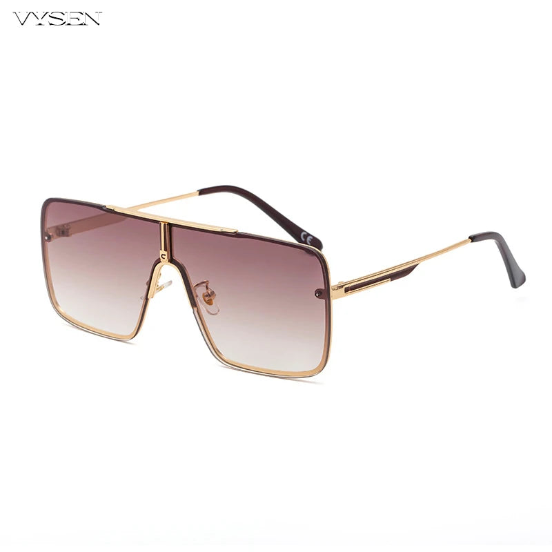 Fashion Oversized Square Sunglasses Big Frame 2026 Luxury Brand Design Metal Frame Sunglasses Retro Shades Eyewear
