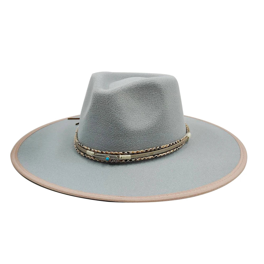 Fedora Hat for Women/Men Luxury Big brim Panama Jazz Hat Heart Top Design Classic Gentleman Elegant Hat Wholesale