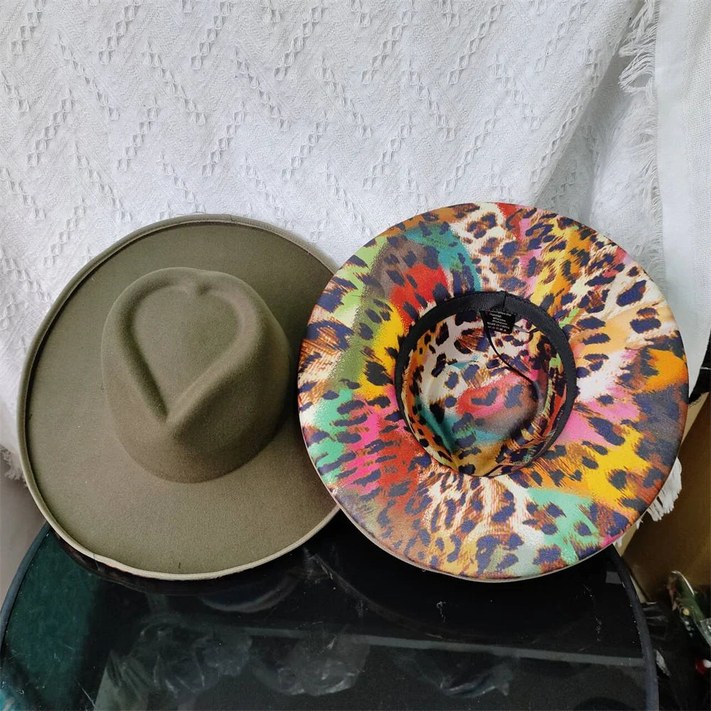 Fedora Hat for Women/Men Luxury Big brim Panama Jazz Hat Heart Top Design Classic Gentleman Elegant Hat Wholesale