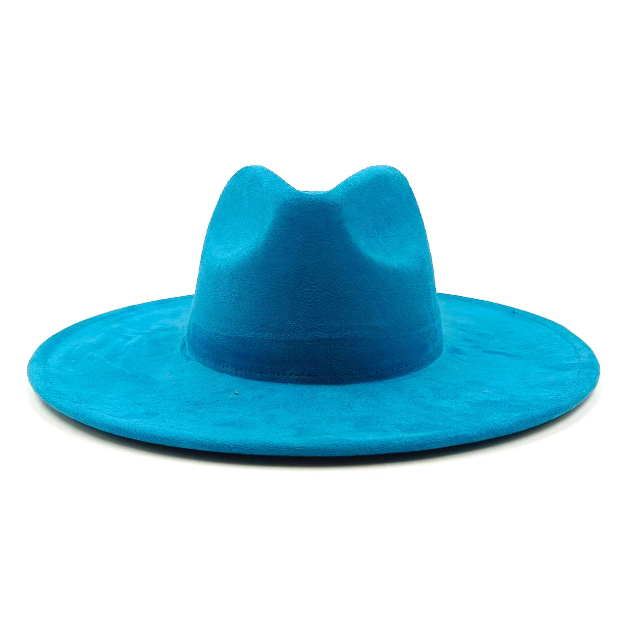 Suede fedora hat heart top 9.5cm brim feather accessories wide brim jazz hat men and women panama hat  sombrero mujer gorras