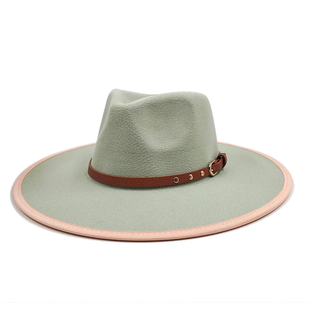 Fedora Hat for Women/Men Luxury Big brim Panama Jazz Hat Heart Top Design Classic Gentleman Elegant Hat Wholesale