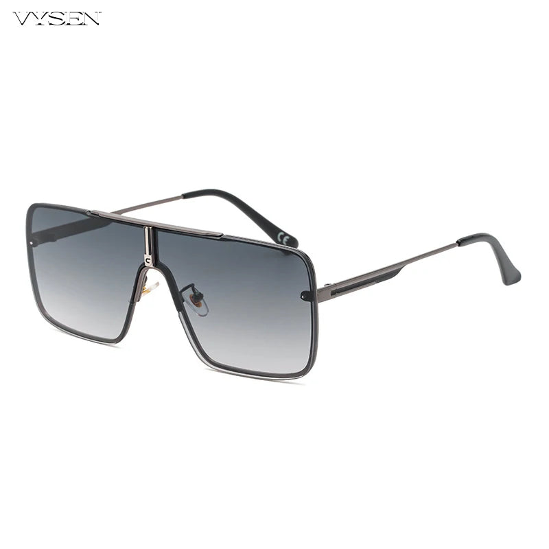 Fashion Oversized Square Sunglasses Big Frame 2026 Luxury Brand Design Metal Frame Sunglasses Retro Shades Eyewear