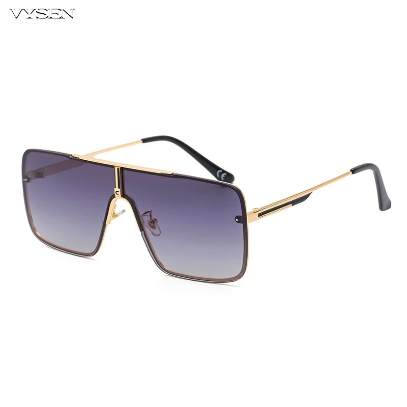 Fashion Oversized Square Sunglasses Big Frame 2026 Luxury Brand Design Metal Frame Sunglasses Retro Shades Eyewear