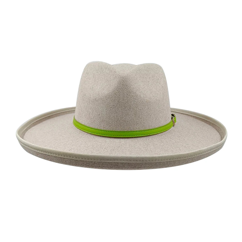 Fedora Hat for Women/Men Luxury Big brim Panama Jazz Hat Heart Top Design Classic Gentleman Elegant Hat Wholesale