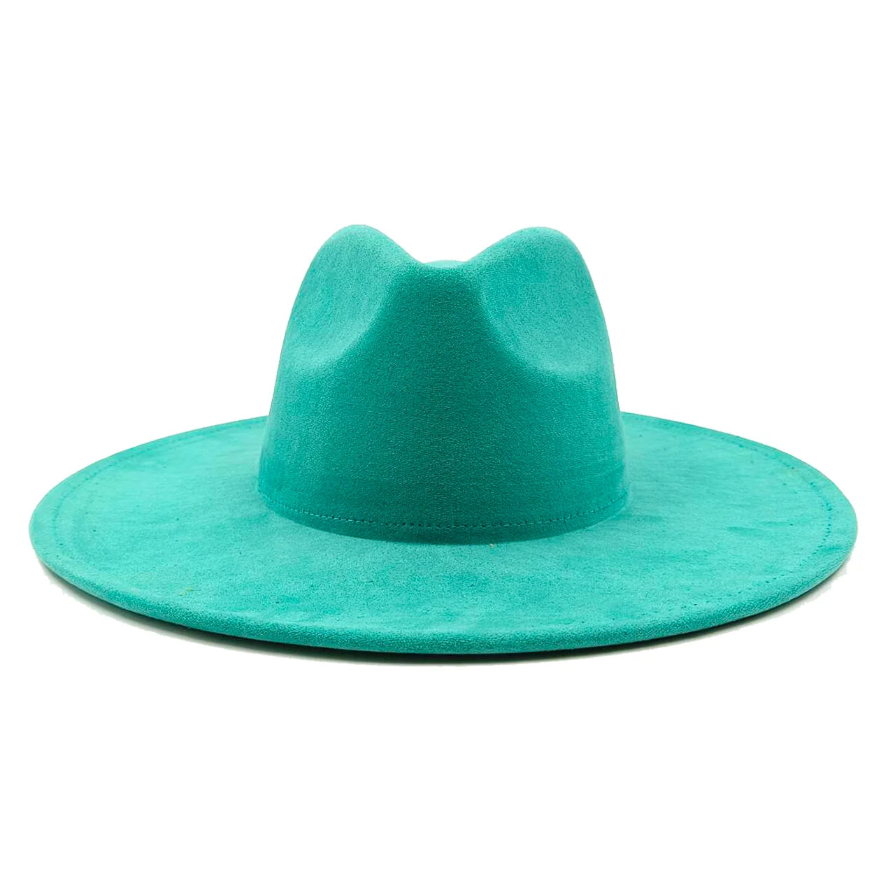 Suede fedora hat heart top 9.5cm brim feather accessories wide brim jazz hat men and women panama hat  sombrero mujer gorras