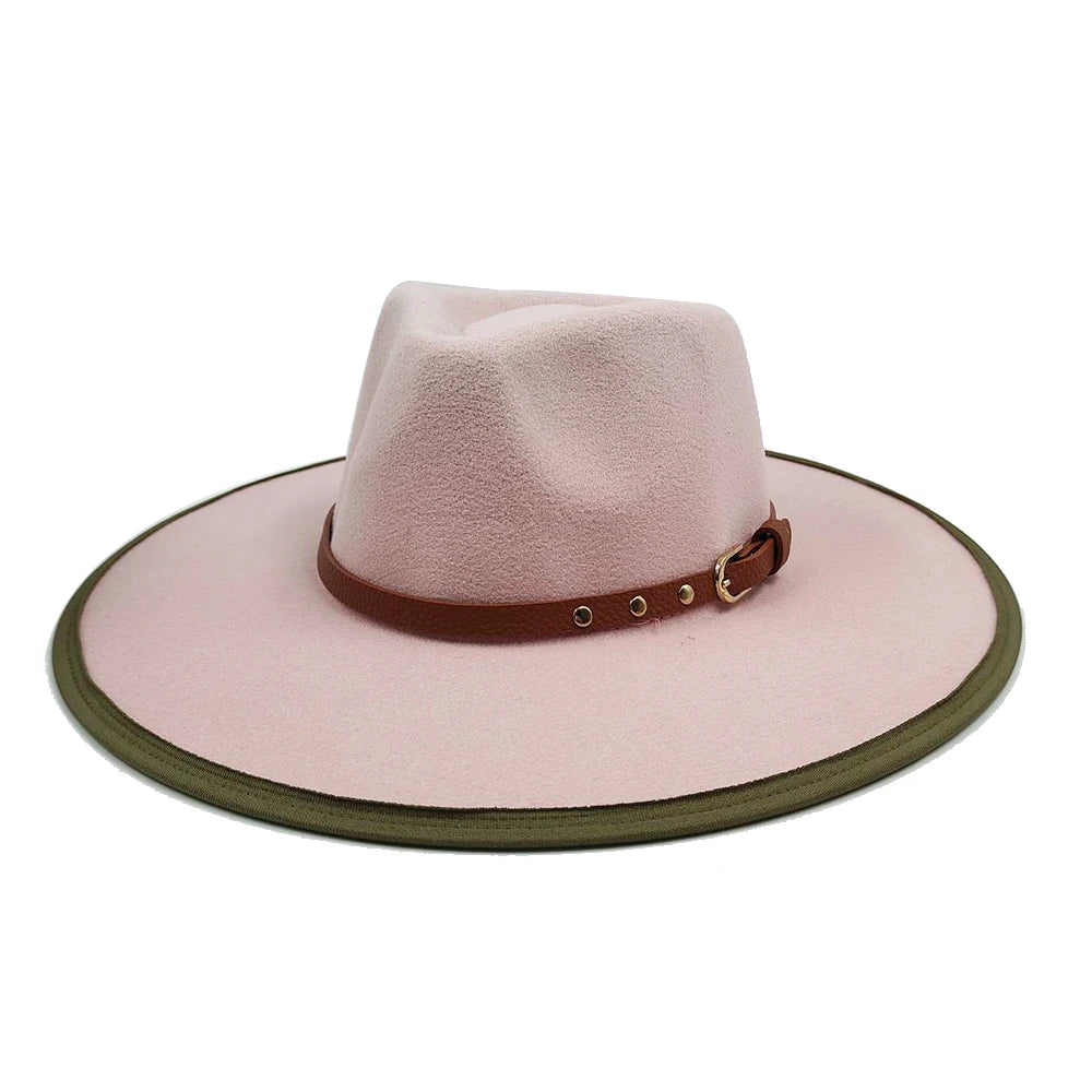 Fedora Hat for Women/Men Luxury Big brim Panama Jazz Hat Heart Top Design Classic Gentleman Elegant Hat Wholesale