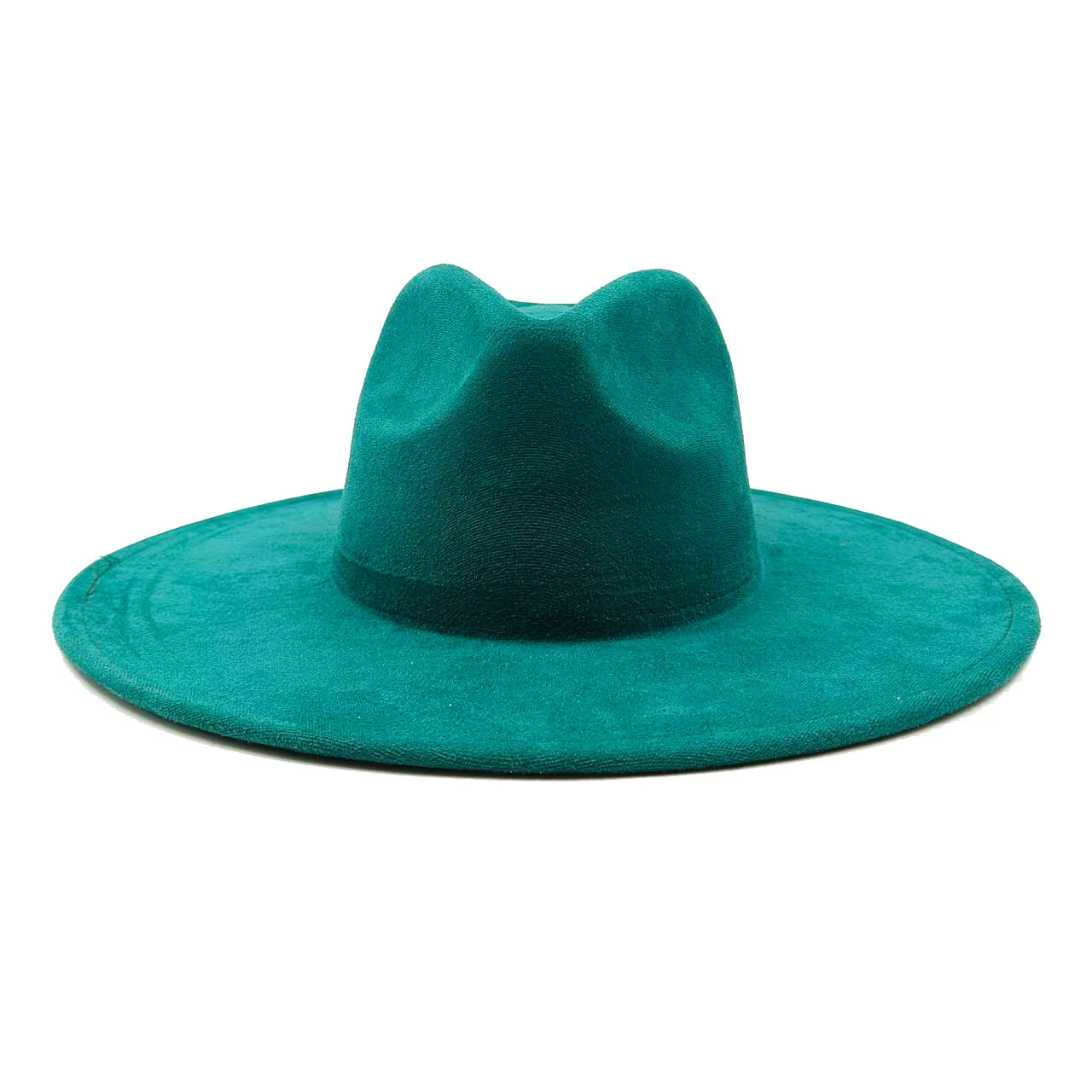 Suede fedora hat heart top 9.5cm brim feather accessories wide brim jazz hat men and women panama hat  sombrero mujer gorras