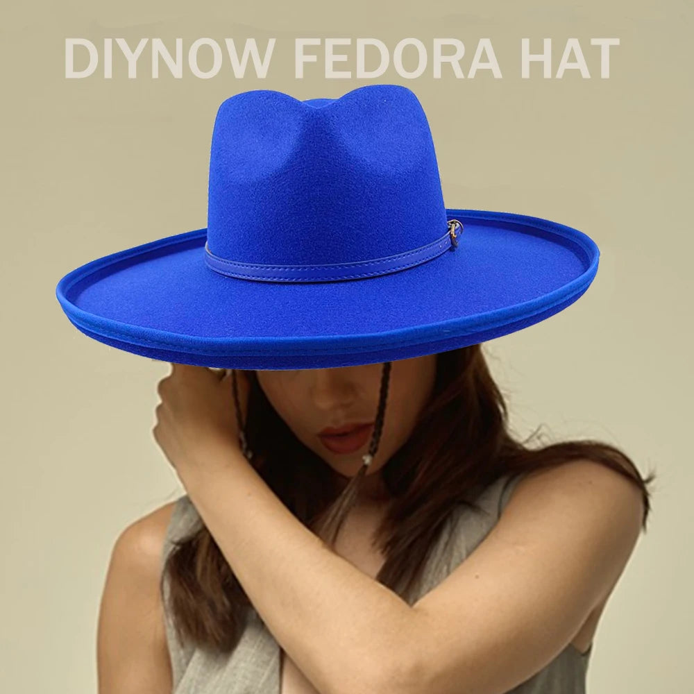 Fedora Hat for Women/Men Luxury Big brim Panama Jazz Hat Heart Top Design Classic Gentleman Elegant Hat Wholesale