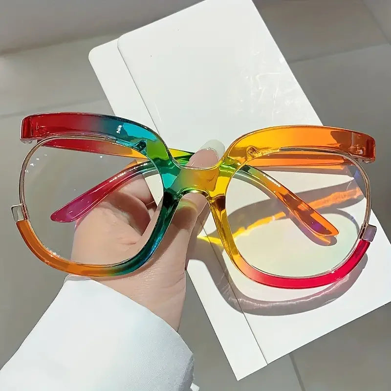 Fashion Owl Shapes Frame Glasses for Women Trendy Clear Lens Eyewear