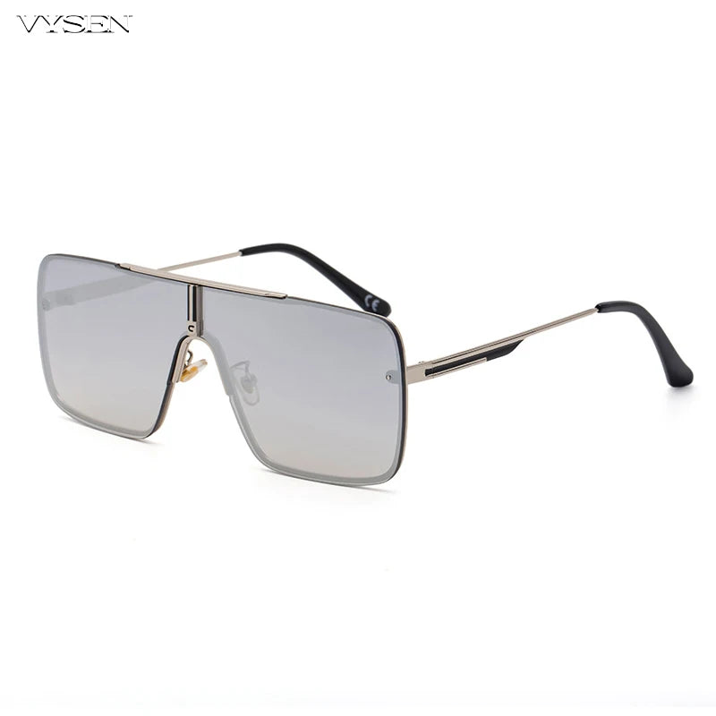 Fashion Oversized Square Sunglasses Big Frame 2026 Luxury Brand Design Metal Frame Sunglasses Retro Shades Eyewear