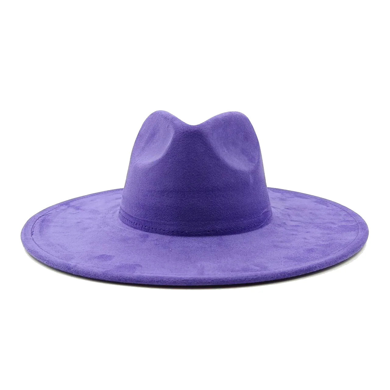 Suede fedora hat heart top 9.5cm brim feather accessories wide brim jazz hat men and women panama hat  sombrero mujer gorras