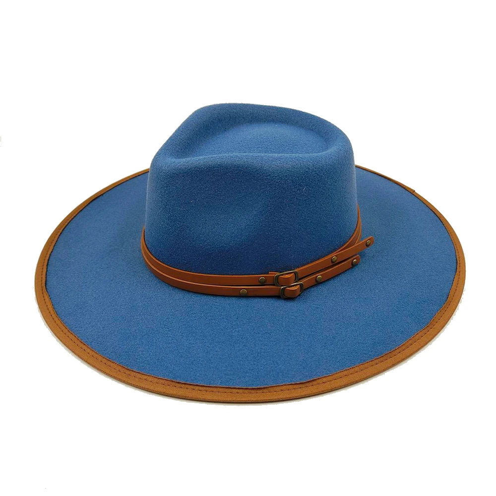 Fedora Hat for Women/Men Luxury Big brim Panama Jazz Hat Heart Top Design Classic Gentleman Elegant Hat Wholesale