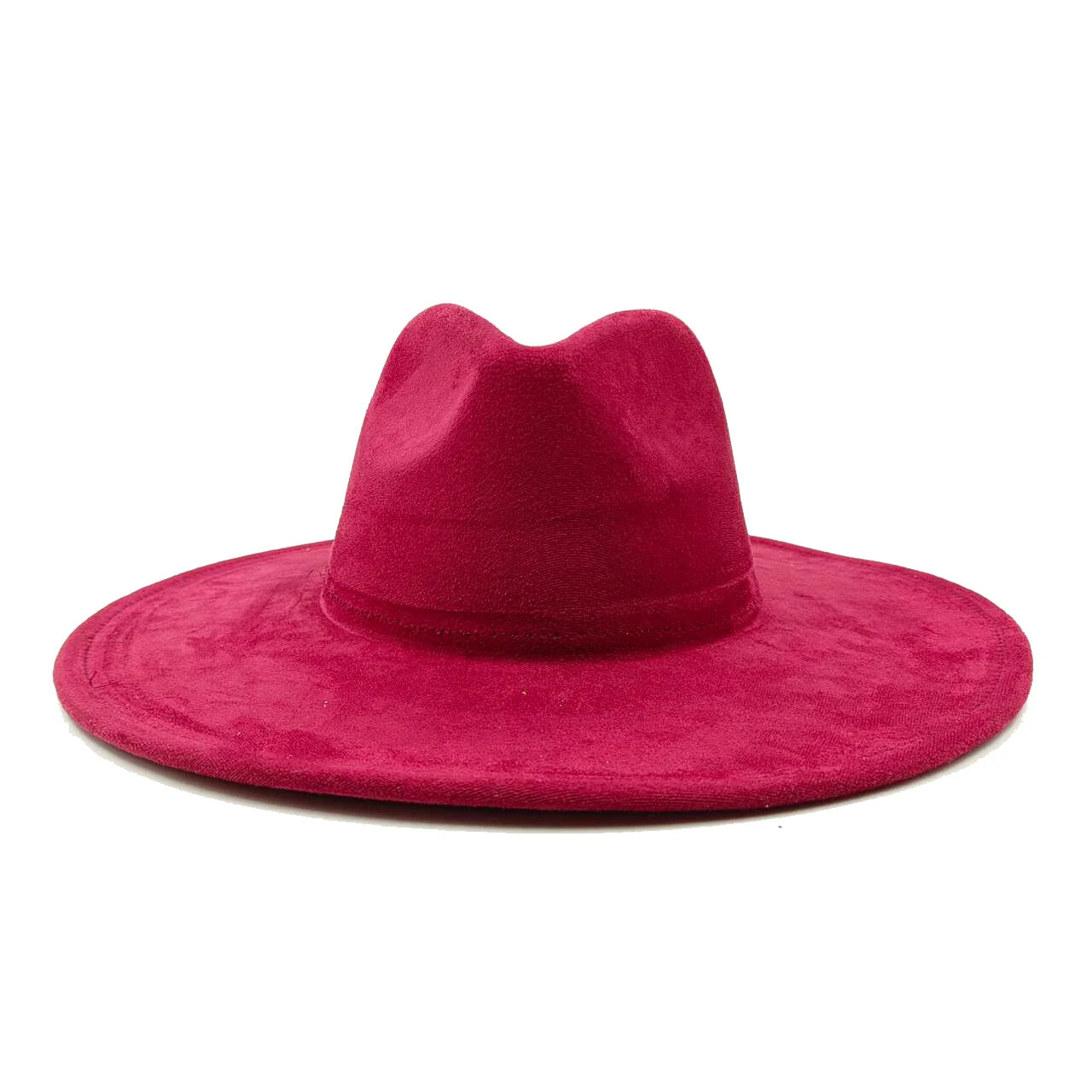 Suede fedora hat heart top 9.5cm brim feather accessories wide brim jazz hat men and women panama hat  sombrero mujer gorras
